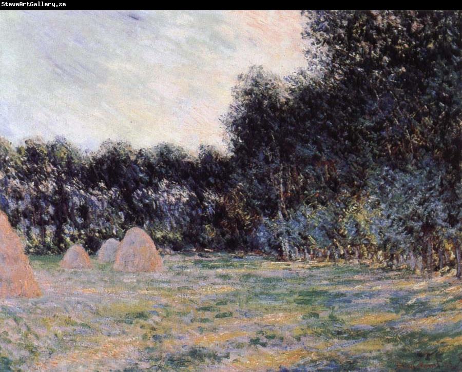 Claude Monet Field with Haystacks at Giverny